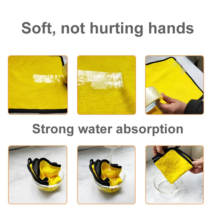 Extra Soft Car Wash Microfiber Towel - 3/5/10 pcs Car Cleaning Drying Cloth for Detailing, Care, and Wash - Scratch-Free Towel