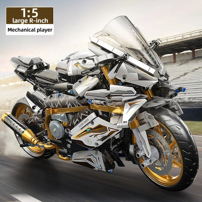 TOYLINX Alloy Motorcycle Building Blocks 2045PCS | Racing Model Toy for Kids & Gift Decoration