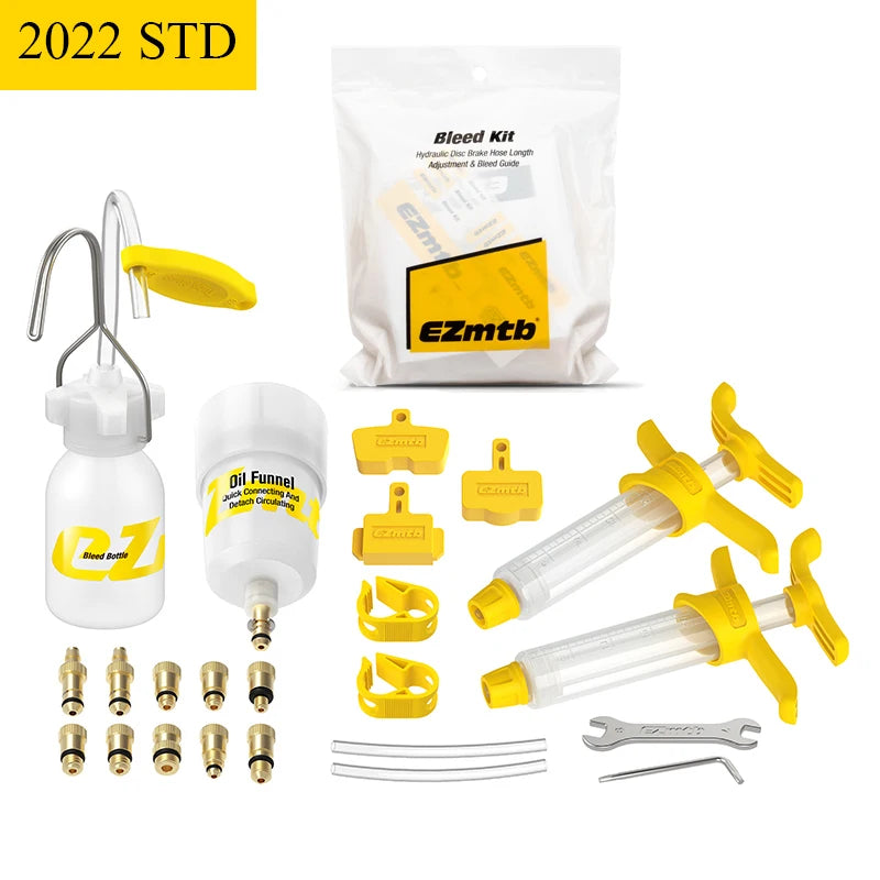 Bicycle Hydraulic Disc Brake Oil Bleed Kit – EZMTB PRO for SHIMANO, SRAM, Avid & MAGURA MTB Bike Repair Tool