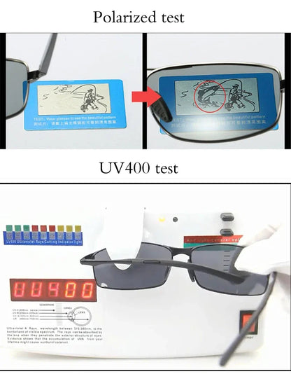 Aoron Polarized Sunglasses — Unisex Driving Mirror Sun Glasses with Metal Frame & UV400