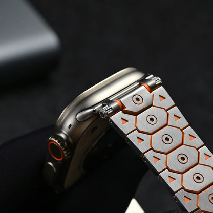 Luxury Titanium Metal Strap for Apple Watch — Stainless Steel Bracelet for Series 5-10 Ultra 2 (42mm-49mm)