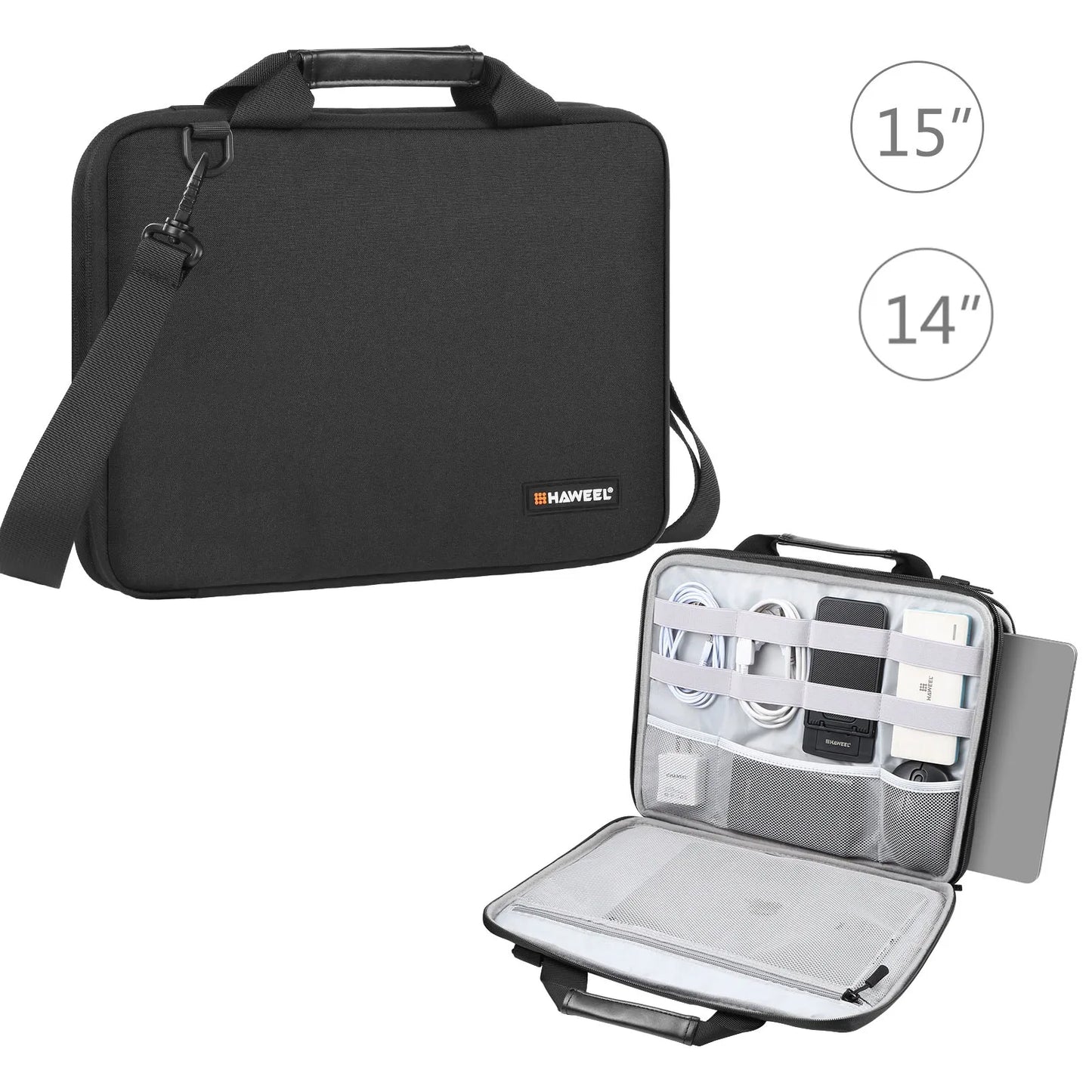 HAWEEL 13-16 Inch Briefcase Crossbody Laptop Bag - Compatible with MacBook, Lenovo ThinkPad, ASUS, HP and More