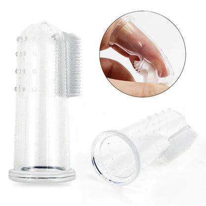 Super Soft Pet Finger Toothbrush - Teddy Dog and Cat Teeth Cleaning Tool for Bad Breath and Tartar Care, Silicagel Pet Supplies