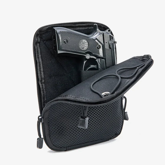Molle Tactical Concealed Gun Holster Pouch - EDC Magazine & Pistol Carry Waist Fanny Pack for Handguns