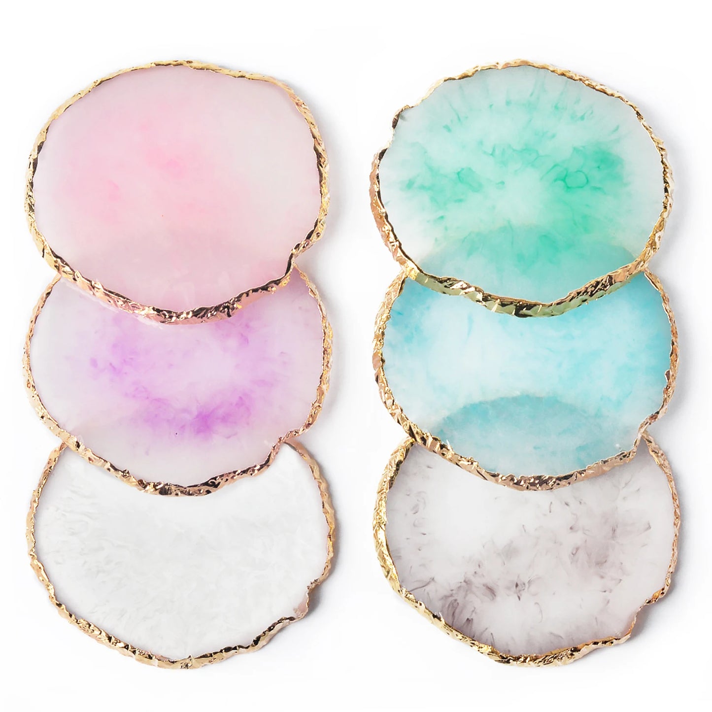1PC Round Resin Agate Stone Nail Art Palette: False Nail Tips Mixing Color Drawing Pallet - Gel Polish Display Shelf Manicure Tool