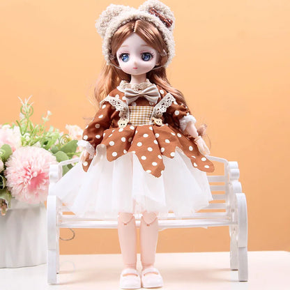 30cm 1/6 BJD Princess Doll – 23-Joint Movable Girl Doll with Clothes, Birthday Gift Toy