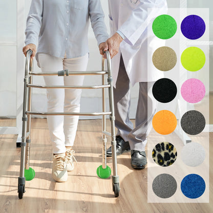 4pcs Precut Walker Tennis Balls – Heavy Duty Felt Pads for Furniture Legs & Floor Protection