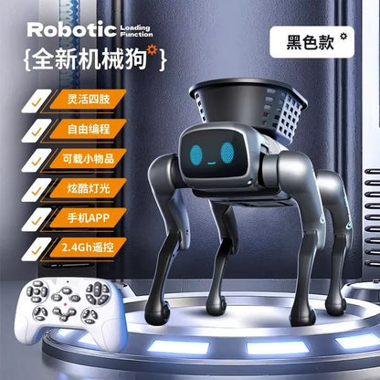 AI Smart Robot Dog Toy - Programmable Remote Control Robot with Loading Basket