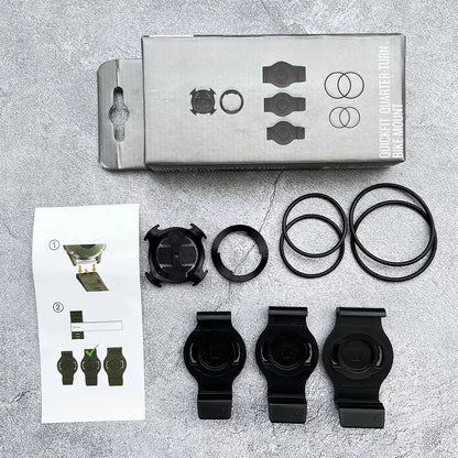 QuickFit Quarter-Turn Bike Watch Mount - Quick Release 010-13013-00 Compatible with Fenix 6 Cycling Mounts