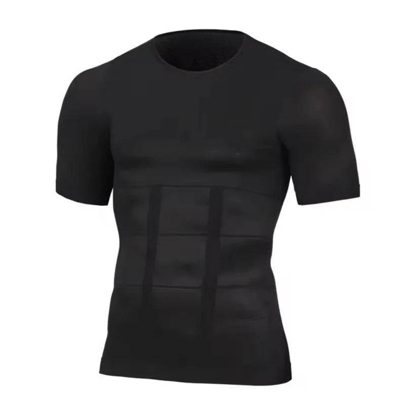 Men’s Slimming Compression Shaper Vest – Posture Support T-Shirt, Body Shaping & Tummy Control, Breathable Quick-Dry Under Shirt for Fitness & Daily Wear