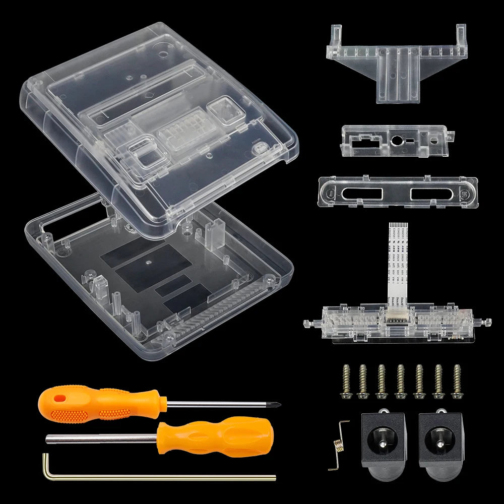 Bitfunx Transparent Replacement Case for SFC/Super Famicom – Clear Shell for Super NES Game Console