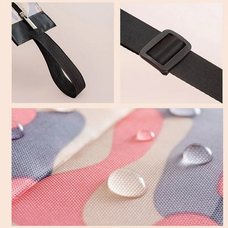 Large Eco-Friendly Folding Shopping Bag - Reusable, Portable One-Shoulder Handbag for Travel & Grocery with Fashionable Pocket Design