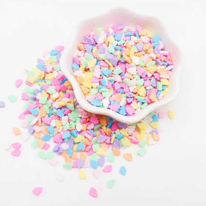 Boxi Polymer Clay Sprinkles - Star, Flower & Fruit Slice DIY Nail Art Accessories