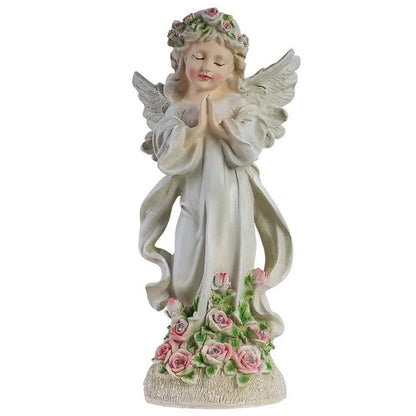 Waterproof Solar Flower Fairy Night Light – Angel Girl Statue for Outdoor Garden & Courtyard, Home Decoration Sculpture