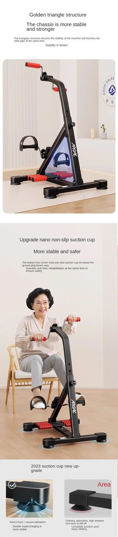 OVOZI Rehabilitation Training Bicycle – Upper & Lower Limb Exerciser for Stroke Recovery, Hemiplegia & Elderly Home Fitness