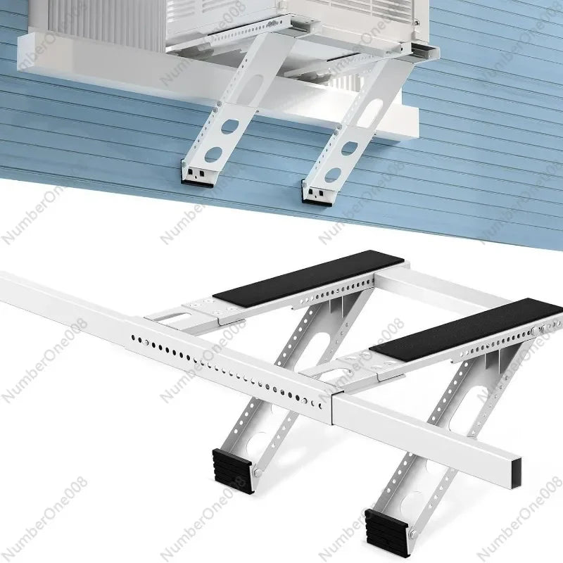 Heavy Duty Foldable AC Wall Mount Bracket – Universal Window Air Conditioner Support Stand, Max Load 200kg Outdoor Installation Rack