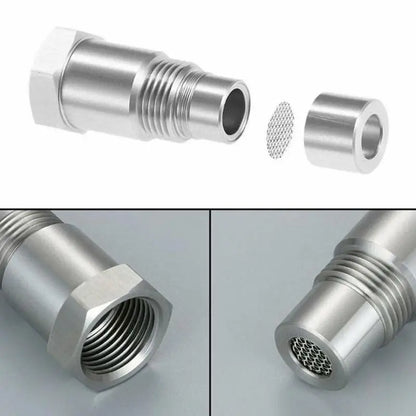 Oxygen Sensor Spacer Adapter - M18x1.5 O2 Sensor Simulator Extender with Mini Catalytic Converter, CEL Eliminator for Check Engine Light