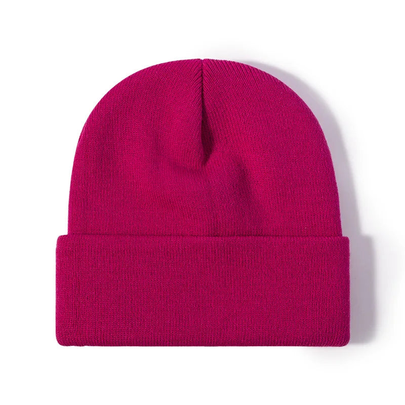 Winter Knit Beanie Hat - Warm Stretch Skull Cap for Boys Girls Adults in Black White Blue Pink & More Colors