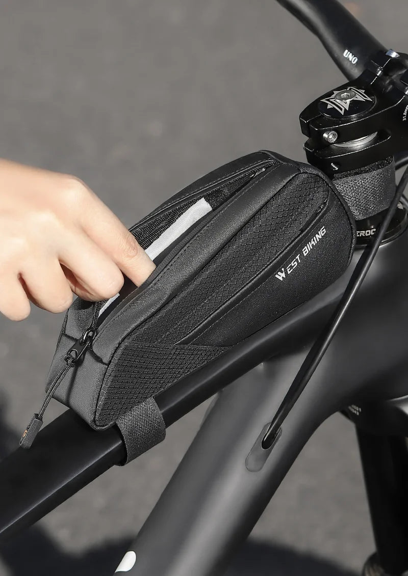 Ultralight Mini Bike Frame Bag – Water-Repellent Top Tube Triangle Pannier for MTB & Road Bikes