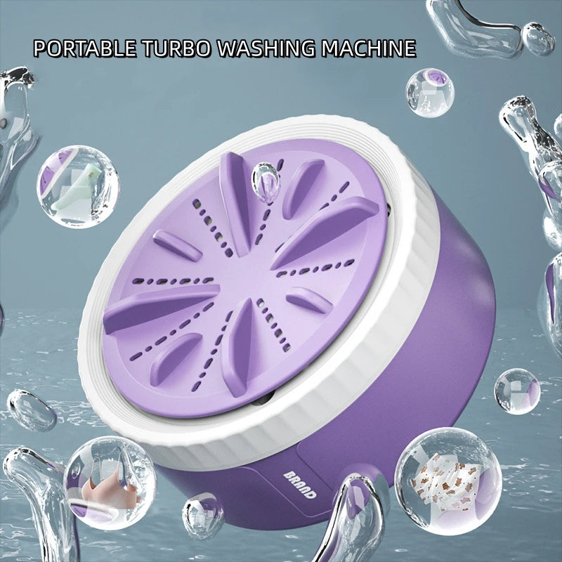 3 Gear Mini Washing Machine – Portable Rotating Turbine Washer for Underwear, Socks & Baby Clothes