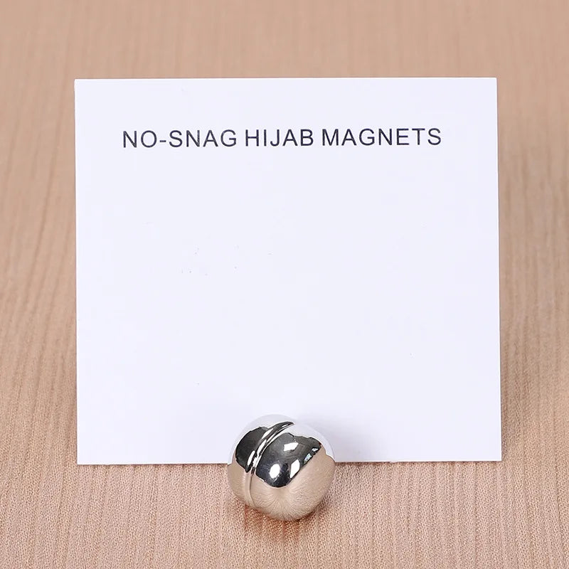WLP Magnetic Hijab Clips - Solid Color Round Strong Magnet Pins for Silk Scarves Shawls Turban Accessories