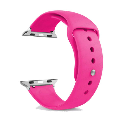 Silicone Apple Watch Band Strap - Sport Replacement Bracelet for iWatch Series Ultra 2, 9, 8, 7, 6, SE 38mm-49mm