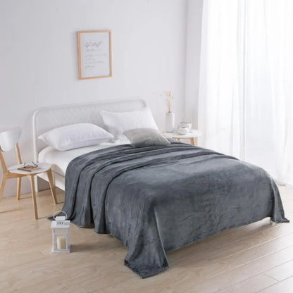 Simple Plush Blanket – Plain Colored, Multifunctional Farley Blanket Cover, Thickened and Warm