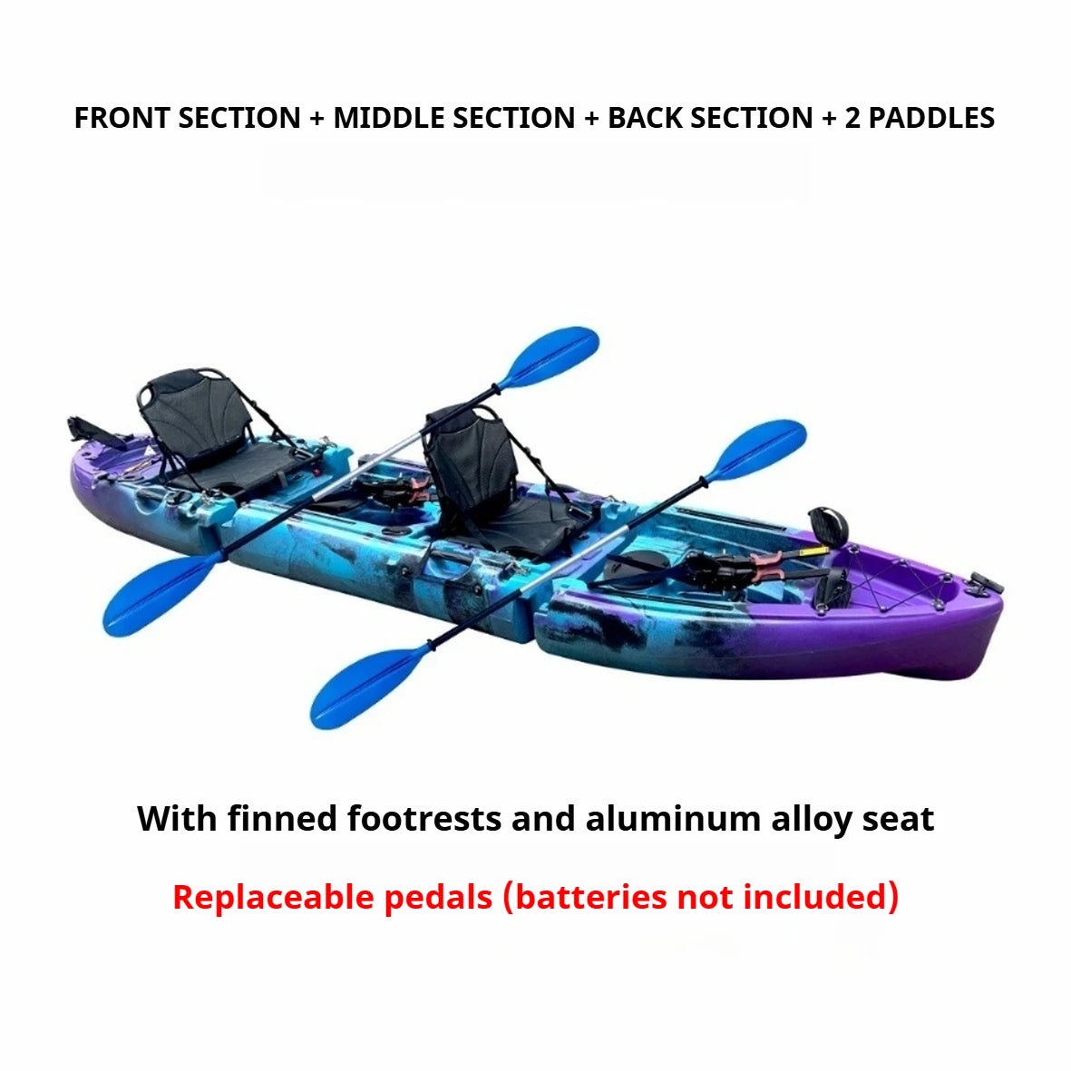 Modular Electric & Pedal-Driven Kayak – Portable Detachable Canoe, Lightweight Inflatable Folding Boat for Fishing & Adventure