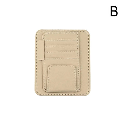 Car Sun Visor Organizer – Multi-Pocket Sunglasses & Business Card Holder, Auto Interior Accessory