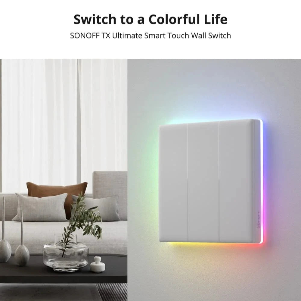 SONOFF TX Ultimate Smart Wall Switch - Full Touch LED Light Switch with Alexa & SmartThings Support
