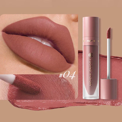 DUNUF Matte Velvet Lipstick - 8 Color Waterproof Plumping Square Tube Lip Gloss Makeup
