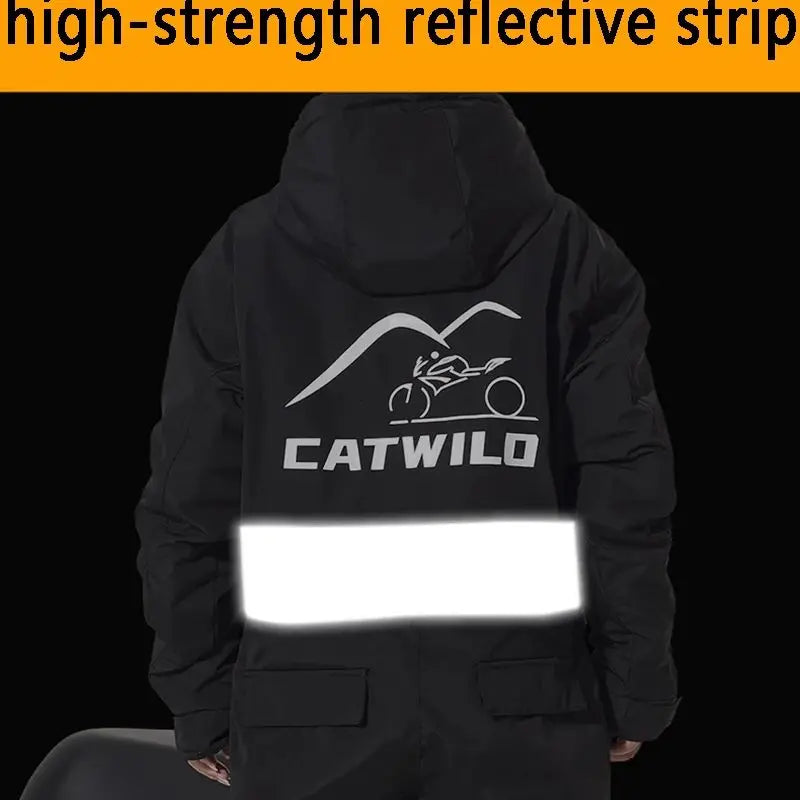 Winter Motorcycle Jacket - ColdProof, Windproof Suit for Men & Women, Cross-Country Gear, Ski & Fishing Velvet Equipment