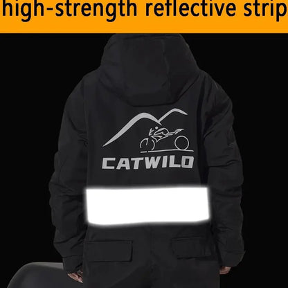 Winter Motorcycle Jacket - ColdProof, Windproof Suit for Men & Women, Cross-Country Gear, Ski & Fishing Velvet Equipment