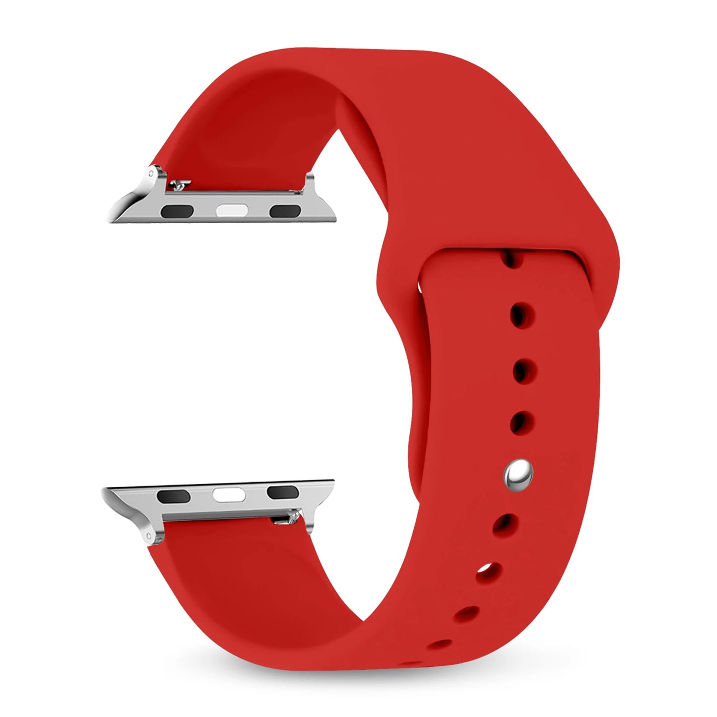 Silicone Apple Watch Band Strap - Sport Replacement Bracelet for iWatch Series Ultra 2, 9, 8, 7, 6, SE 38mm-49mm