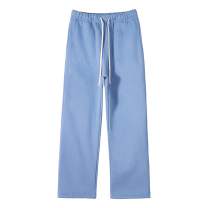 Straight-Lined Solid Color Cashmere Sweatpants – Soft Cozy Lounge Pants