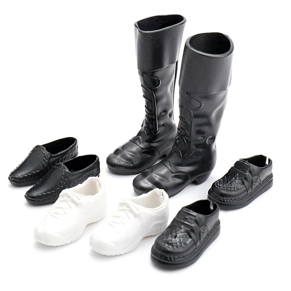 NK Mix 12" Fashion Doll Shoes & Clothes — Casual Leather Sneakers, Boots & Slippers for Boy & Princess Dolls