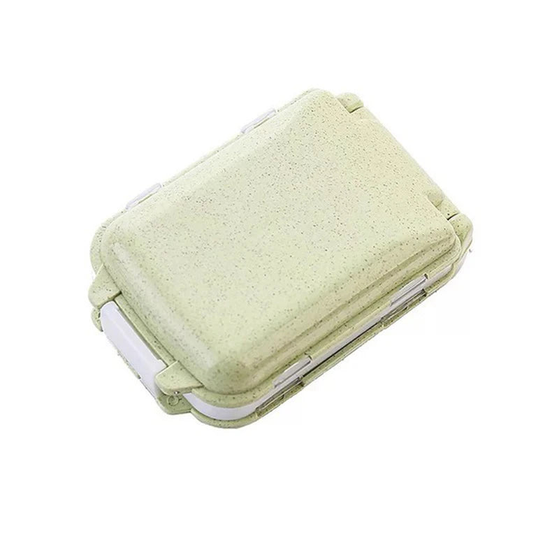 Fashionable Three-Layer Small Medicine Box – Foldable with 3 Sections & 8 Compartments for Mini Storage