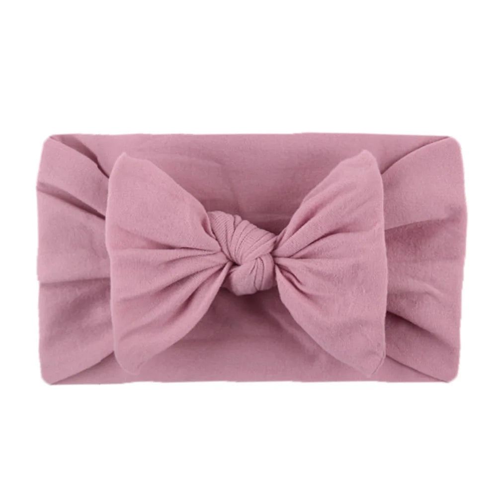 Baby Girls Rabbit Ear Bow Headband – Soft Knot Hairband for Newborns, Infants & Toddlers Photo Props