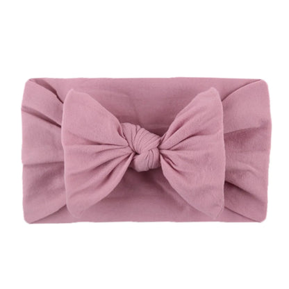 Baby Girls Rabbit Ear Bow Headband – Soft Knot Hairband for Newborns, Infants & Toddlers Photo Props