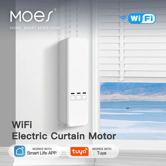 MOES Tuya WiFi Smart Roller Blind Motor Kit – Electric Chain Shade Drive with RF Remote, Alexa & Google Control