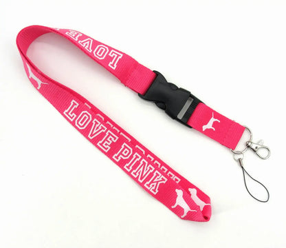 LOVE PINK Cellphone Lanyard Strap – Detachable Buckle Holder for Keys, ID Cards, Clothing & Accessories (H005)