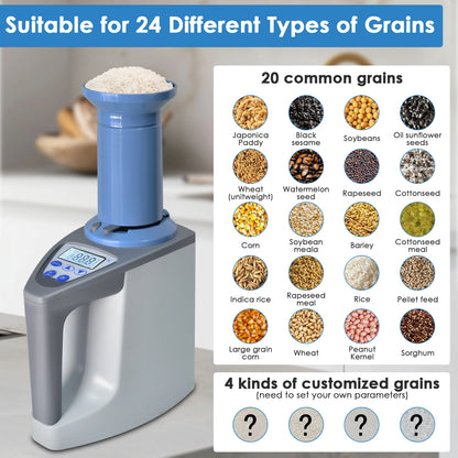 Grain Moisture Meter – LCD Moisture Tester for 20+ Grains with Weight, Density & Temperature Measurement