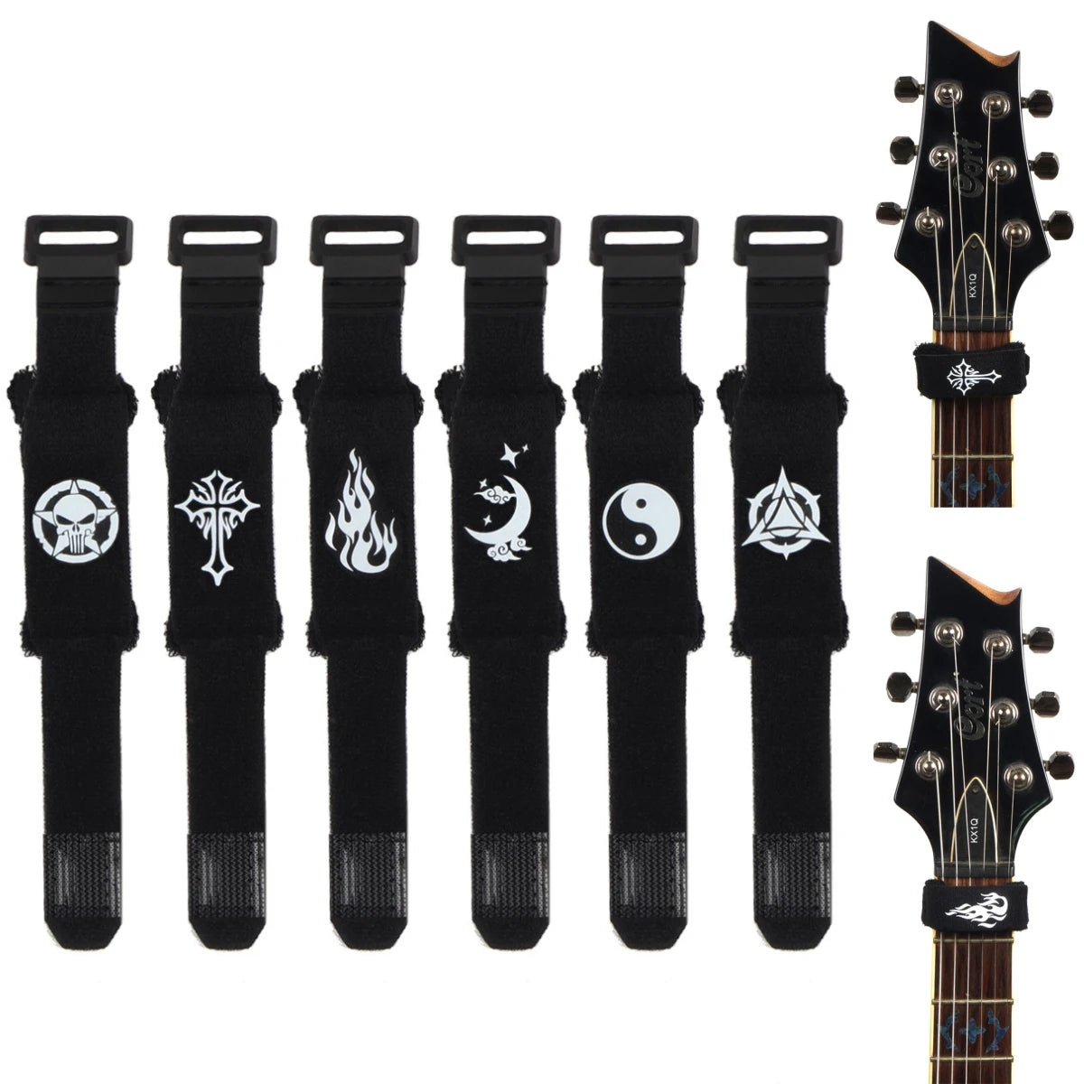 Acoustic Electric Guitar Fret String Mute | Noise Damper & Fretboard Muting Tape | String Wrap for Guitar, Bass, Ukulele