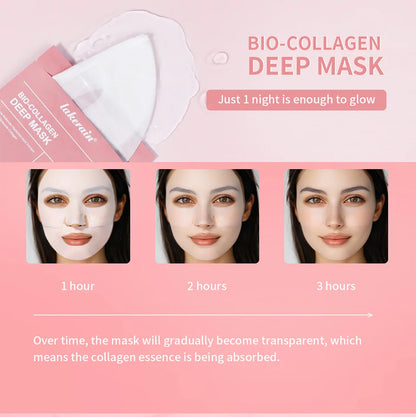 Bio-Collagen Deep Hydrating Hydrogel Mask – Overnight Collagen Mask for Firming & Pore Minimizing