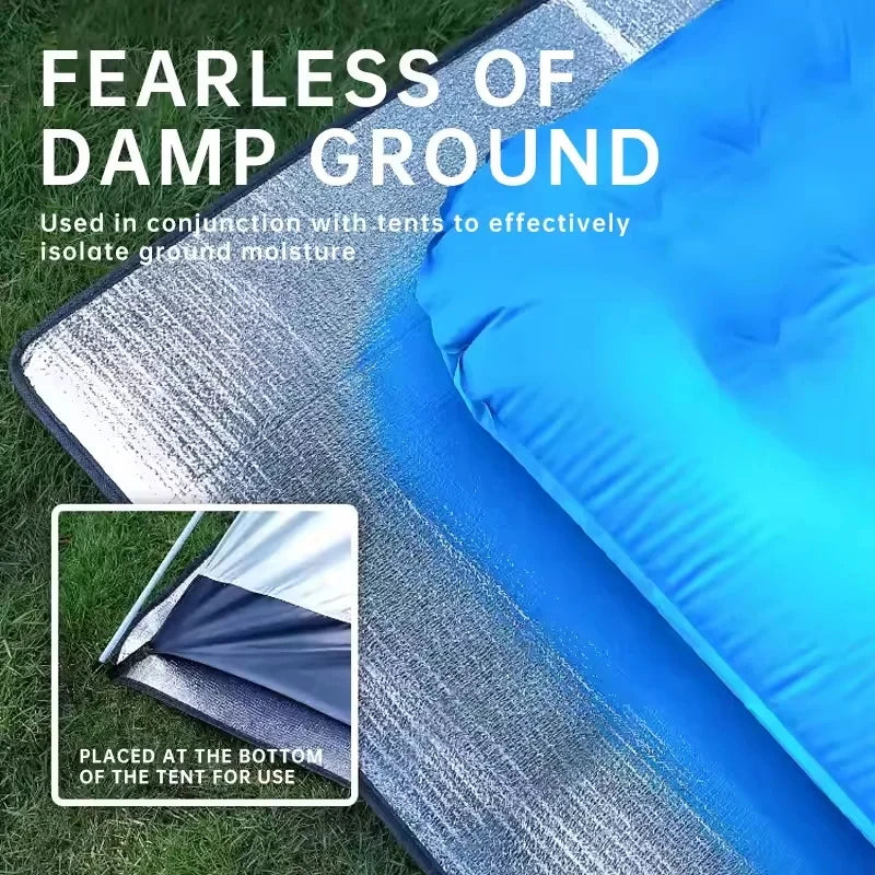 Double-Sided Aluminum Film Camping Mat - Waterproof Moisture-Proof Portable Picnic, Beach & Outdoor Tent Sleeping Pad