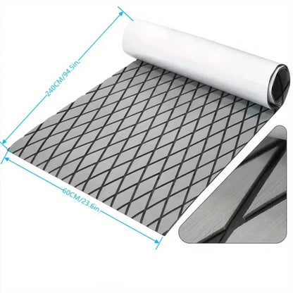 240x60cm EVA Boat Floor Mat - Diamond Anti-Slip UV Resistant Marine Deck Carpet
