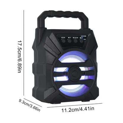 500mAh Bluetooth Speaker – High-Power Sound Box with TF/U-Disk, Karaoke & Handheld Subwoofer for Dancing