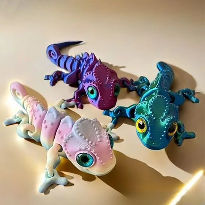 3D Printed Chameleon Figure - Movable Multi-Joint Reptile Toy for Kids & Room Decor
