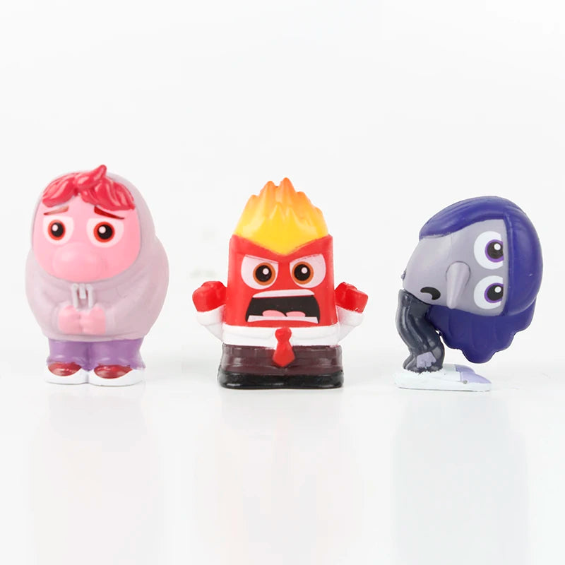 Inside Out 2 Mini Action Figures - 9-Piece Cartoon Character Model Doll Set for Fans & Gifts