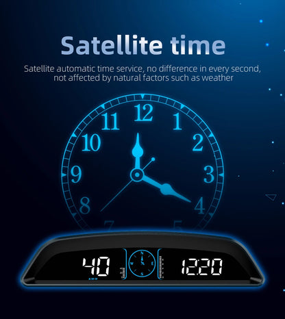AD G3/B3 OBD2 GPS Head-Up Display – Smart Car HUD with Digital Speedometer, RPM, Water Temp, Clock & Security Alarm